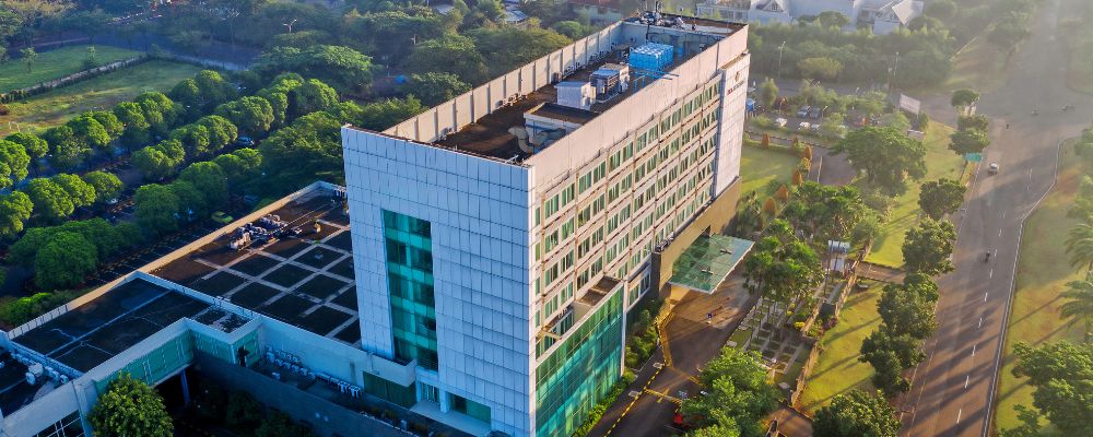 Hospital Building from Bird's eye view